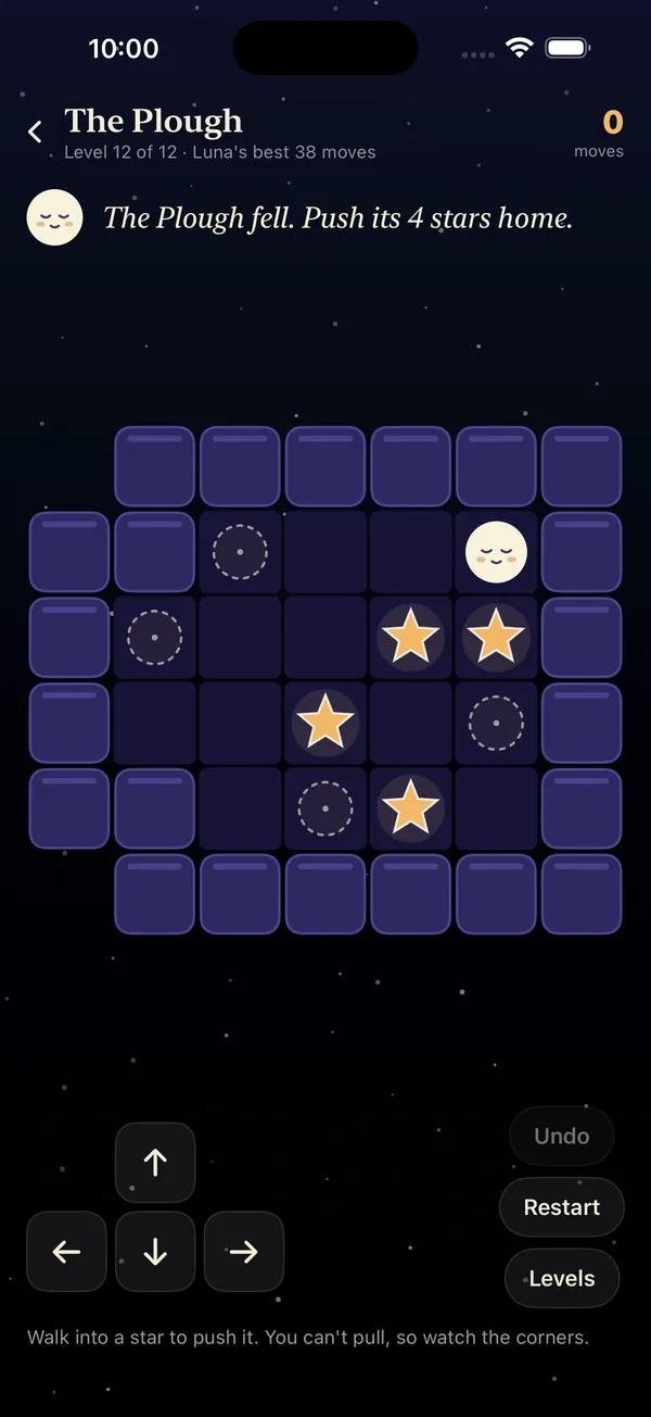 Stargazer: Fallen Stars push puzzle level